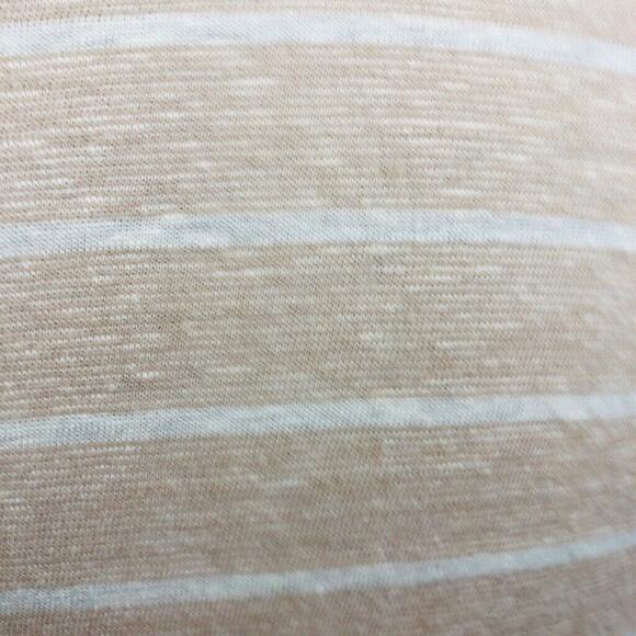 Vince T-Shirt Womens Large Pink White Striped Short Sleeve Scoop Neck Sheer READ - Picture 5 of 8